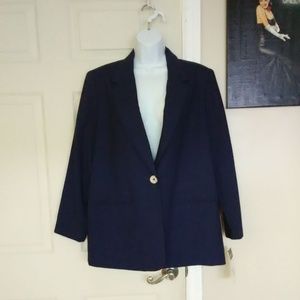 NWT New Requirements Navy Blazer 14